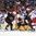 PLYMOUTH, MICHIGAN - APRIL 1: USA's Alex Carpenter #25 attempts to clear the puck away from Madeline Rooney #35 while Russia's Iya Gavrilova #8 and Lyudmila Belyakova #10 look on during preliminary round action at the 2017 IIHF Ice Hockey Women's World Championship. (Photo by Matt Zambonin/HHOF-IIHF Images)

